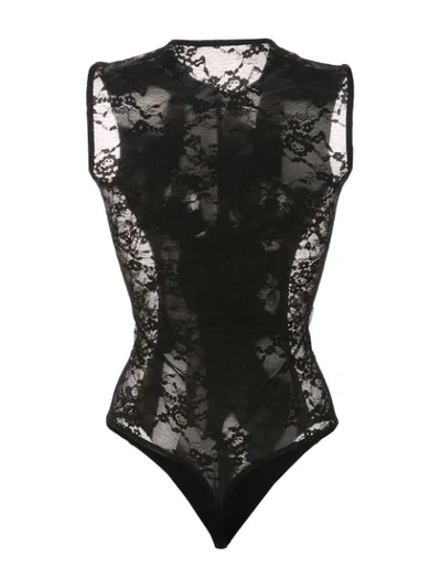 Shop Alix Bayard Lace Bodysuit In Black