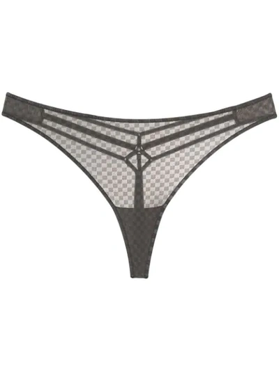 Shop Marlies Dekkers Space Odyssey Thong In Grey