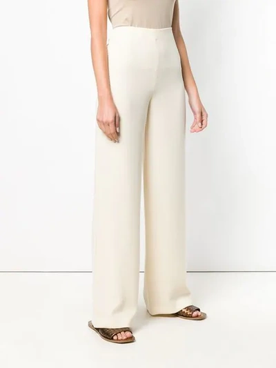 Theory Hose Mit Weitem Bein In White