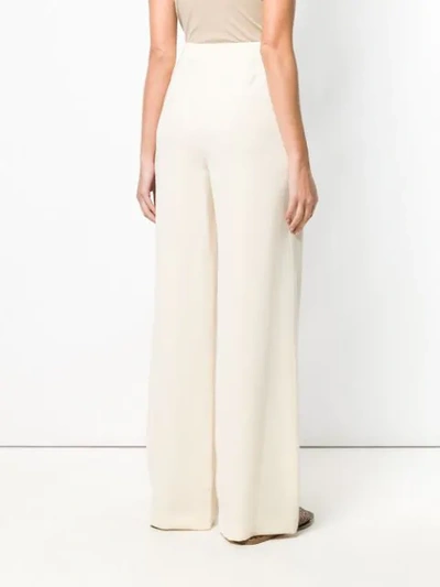 Theory Hose Mit Weitem Bein In White