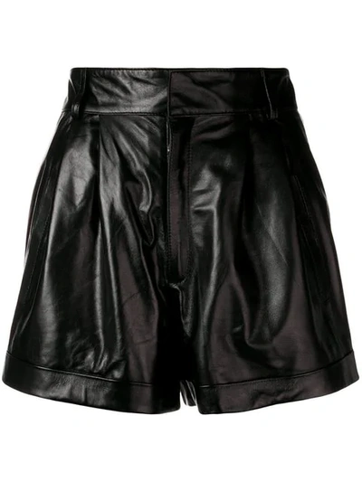 Shop Manokhi Micro Pleated Shorts In Black