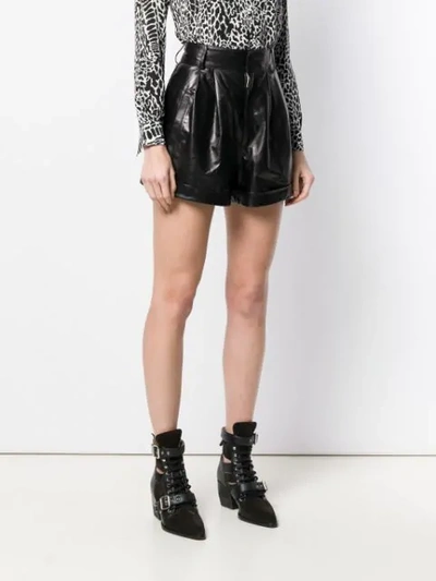 Shop Manokhi Micro Pleated Shorts In Black