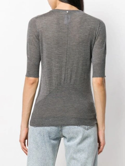 Shop Lorena Antoniazzi Cashmere Knitted Top In Grey
