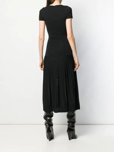 Shop Sandro Swan Dress In Noir