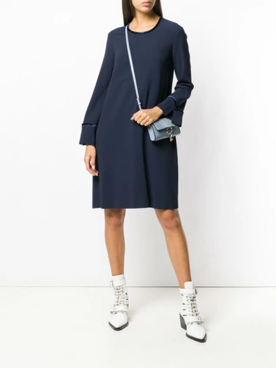 Shop Antonelli Straight Fit Dress In Blue