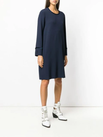 Shop Antonelli Straight Fit Dress In Blue