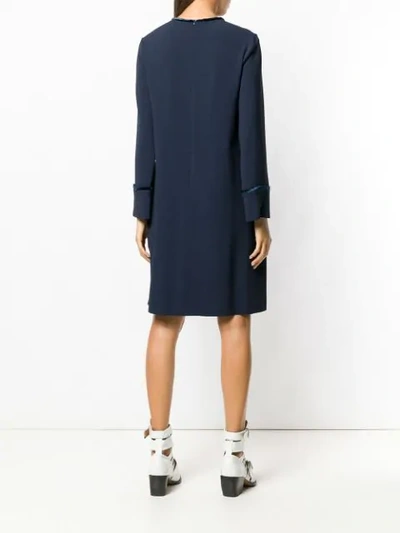 Shop Antonelli Straight Fit Dress In Blue