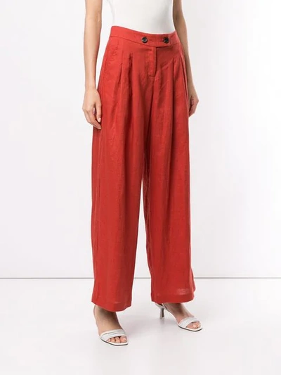 Shop Suboo Rising Sun Wide Leg Trousers In Orange