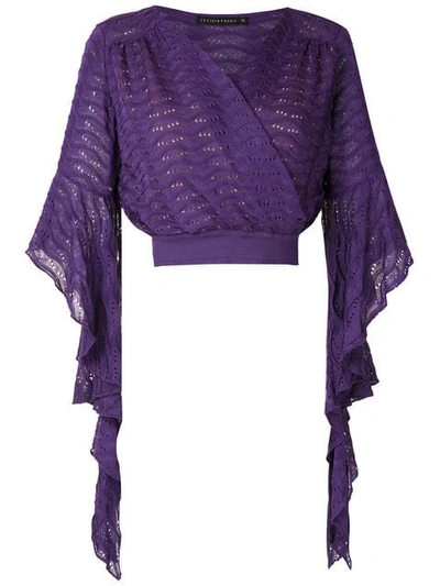 Shop Cecilia Prado Gilda Wrap Style Blouse In Purple