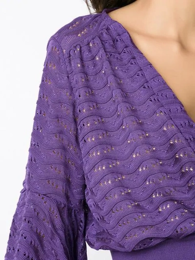 Shop Cecilia Prado Gilda Wrap Style Blouse In Purple