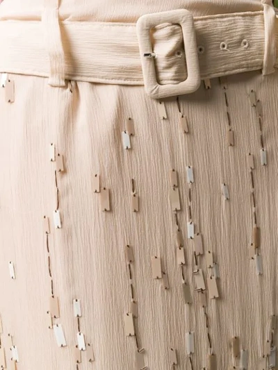 Shop Prada Embellished Maxi Skirt In Neutrals