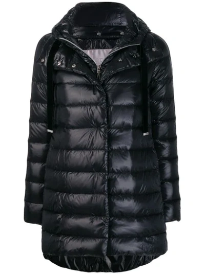 Shop Herno Hooded Padded Coat In 9300 Black