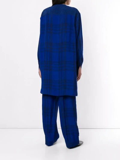 Shop Haider Ackermann Blue Checked Shirt