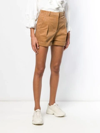 Shop Stella Mccartney High Waisted Shorts - Neutrals