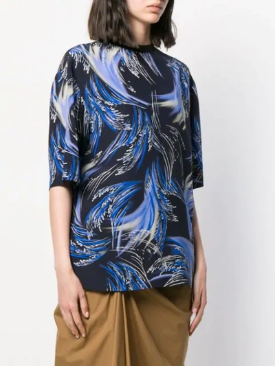Shop Givenchy Graphic Print T-shirt In Blue