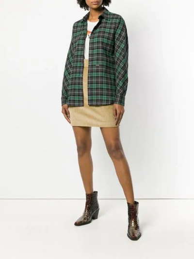 Shop Dsquared2 Checked Longsleeved Shirt In Green