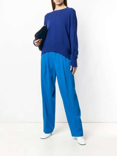 Shop Maison Flaneur Loose Fitted Sweater In Blue