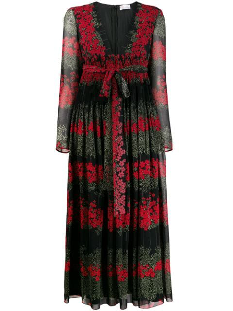 red valentino floral midi dress