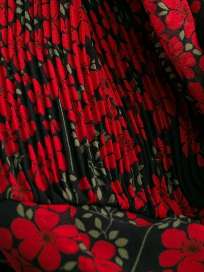 Shop Red Valentino Plunge Floral Print Maxi Dress - Black