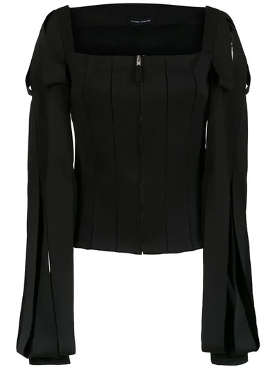 Shop Gloria Coelho Louis Xv Cardigan In Black