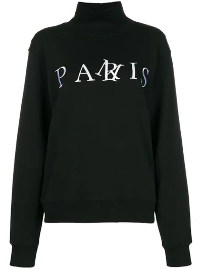 Shop Perks And Mini P.a.m. Paris Turtleneck Jumper - Black