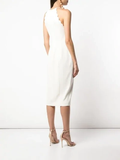 Shop Zimmermann Scallop Edge Midi Dress In White