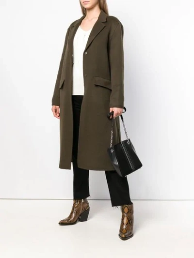 Shop P.a.r.o.s.h . Belted Trench Coat - Green