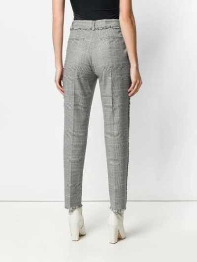 Shop Msgm Raw Edge Detail Tailored Trousers In Black