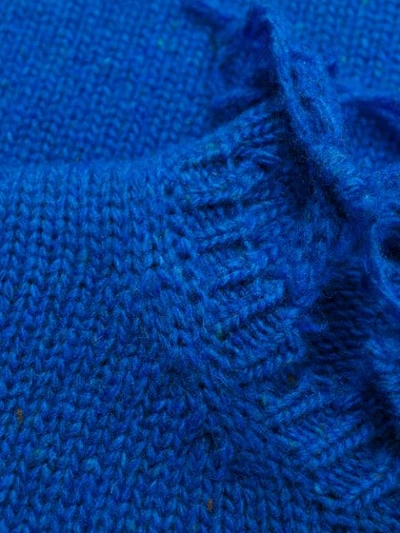 Shop Etro Distressed Sweatshirt In Blue