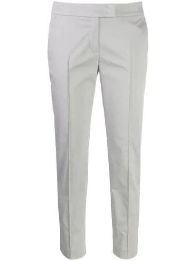 Shop Akris Punto Cropped Skinny Trousers - Grey
