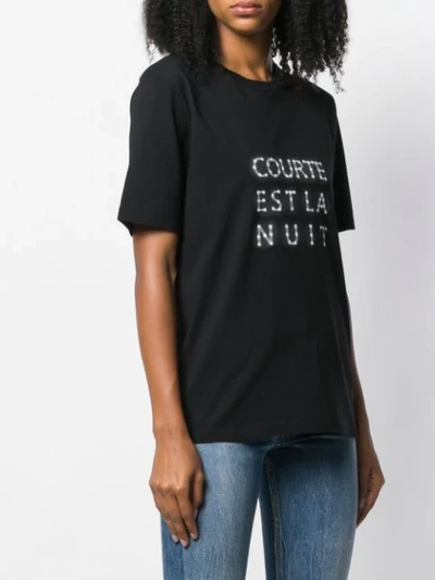 Shop Saint Laurent Courte Est La Nuit T-shirt In Black