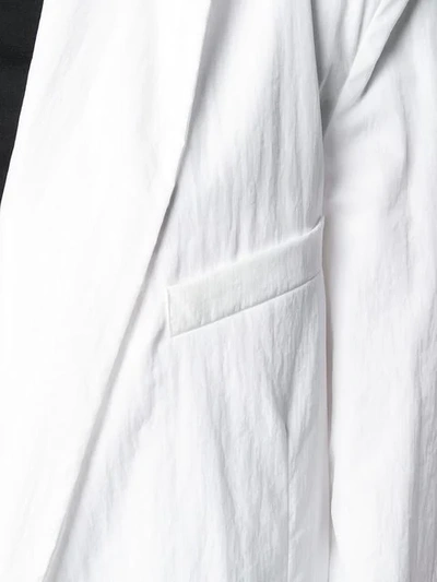 Shop Maison Margiela Drawstring Blazer In White