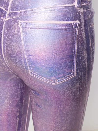 Shop J Brand Alana Coated Jeans In Purple