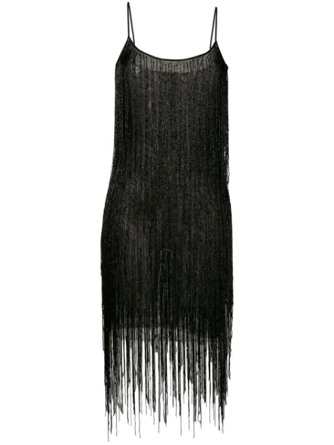 Amen Beaded Mini Dress In Black | ModeSens