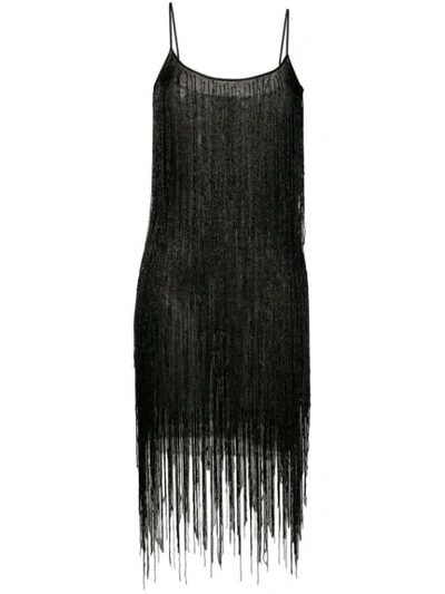 Shop Amen Beaded Mini Dress In Black