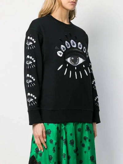 Shop Kenzo Eye Sweatshirt In Black