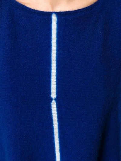 Shop Suzusan Contrast Stripe Jumper - Blue
