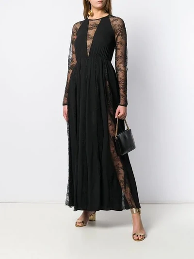 Shop Aniye By Floral Lace Inserts Dress In Black