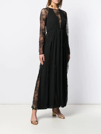 Shop Aniye By Floral Lace Inserts Dress In Black