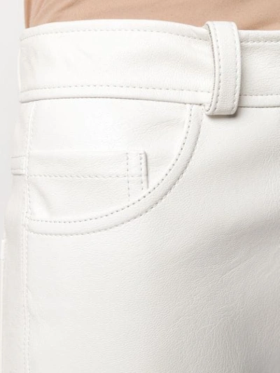 Shop Stella Mccartney Eco Leather Cropped Trousers In White