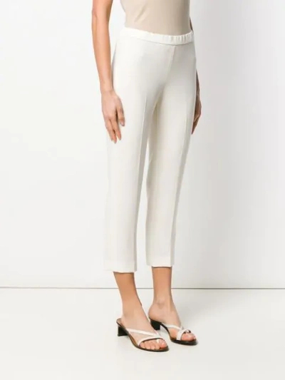 Shop Theory Cropped Trousers In Neutrals