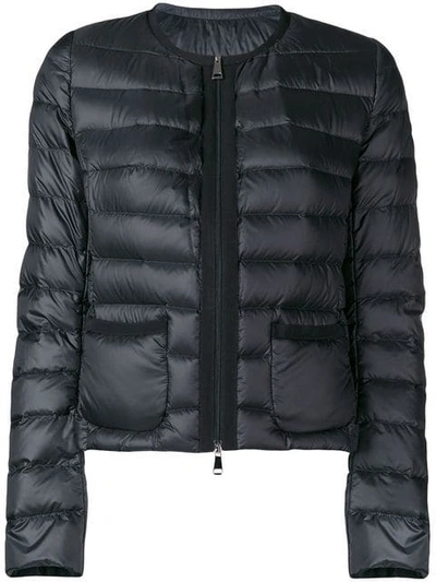 Shop Moncler Zipped Padded Jacket In Black