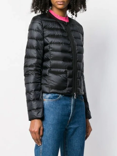 Shop Moncler Zipped Padded Jacket In Black