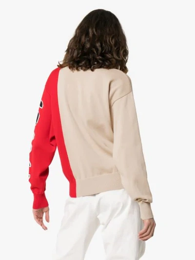 SEE BY CHLOÉ LOGO SLEEVE SIDE ZIP JUMPER - 大地色