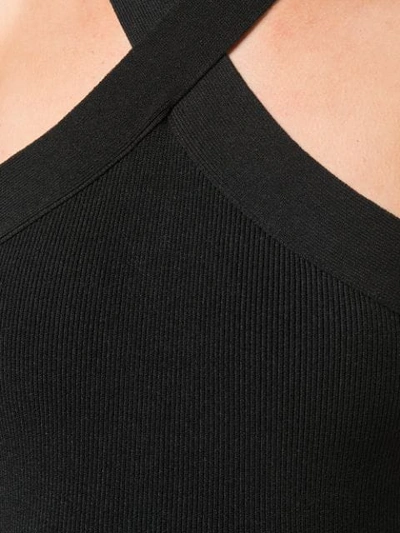 Shop Khaite Crisscross Fitted Top In Black