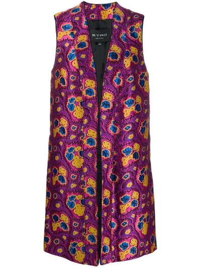 Shop Etro Abstract Waistcoat - Pink