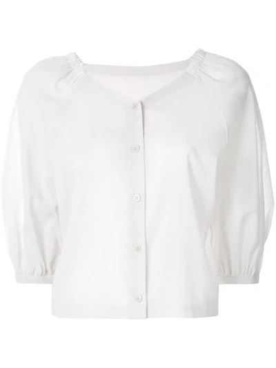 Shop Ballsey Short-sleeved Blouse - Grey In Gray
