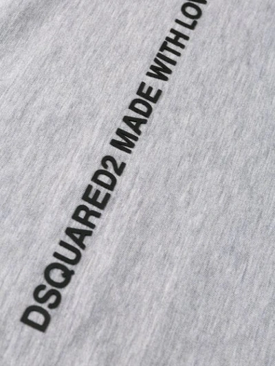 Dsquared2 Oversized Made With Love T-shirt In Grey