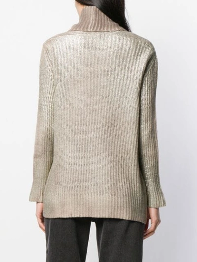 Shop Avant Toi Turtle Neck Pullover In Neutrals