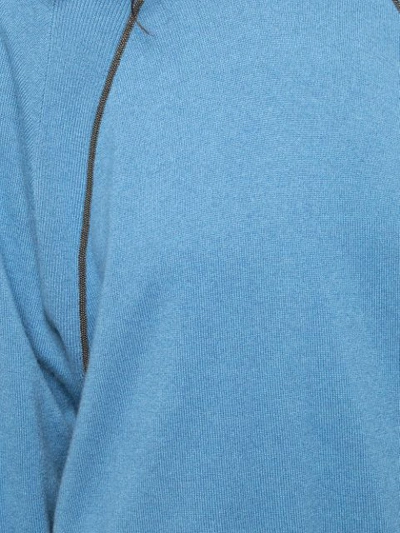 Shop Brunello Cucinelli Hooded Cashmere Jumper In Blue